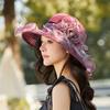 Summer eaves organza flower pot hat women's elegant temperament sunshade sunscreen hat fashion travel beach hat