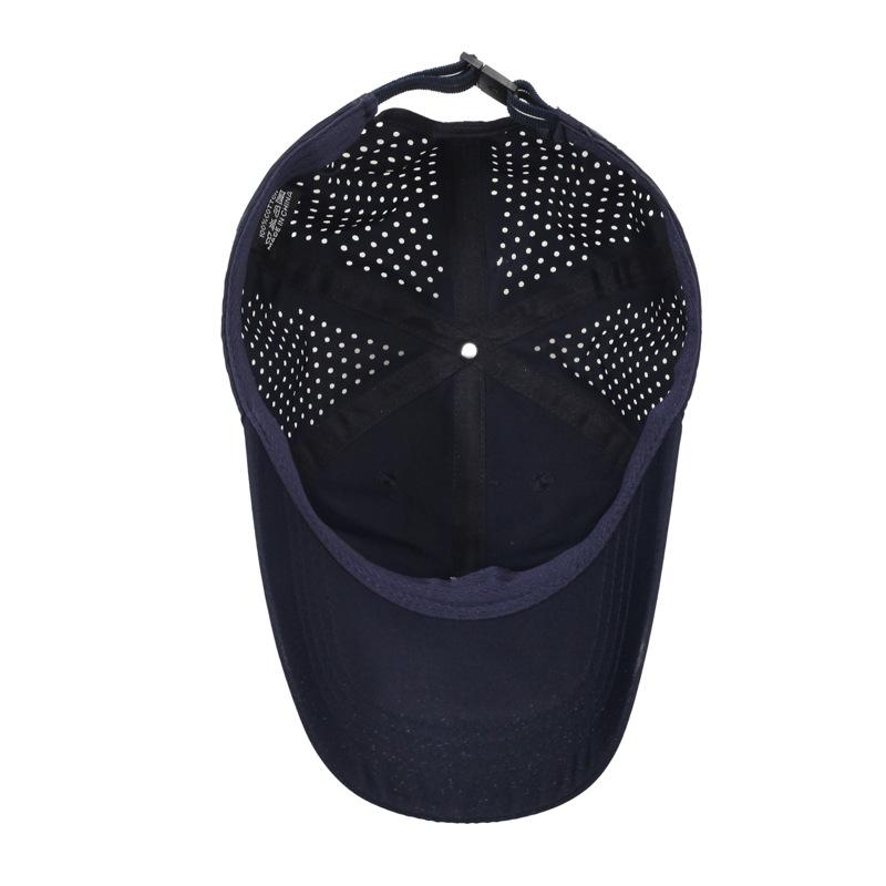 Quick-Dry Baseball Cap For Men, R Logo, Perforated Mesh, Breathable, Duckbill Cap, Summer, Simple Outdoor Sun Protection Hat