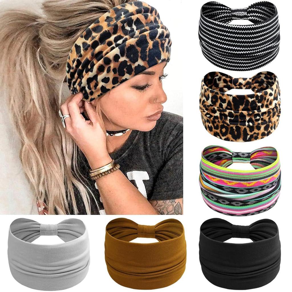 Women's Wide Yoga & Sports Elastic Headband: Bohemian Style Hair Accessory