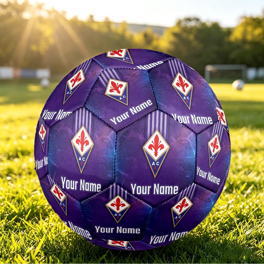 Personalized Size 5 Football Fiorentina FC Pattern Outdoor Game Sports Ball Gift