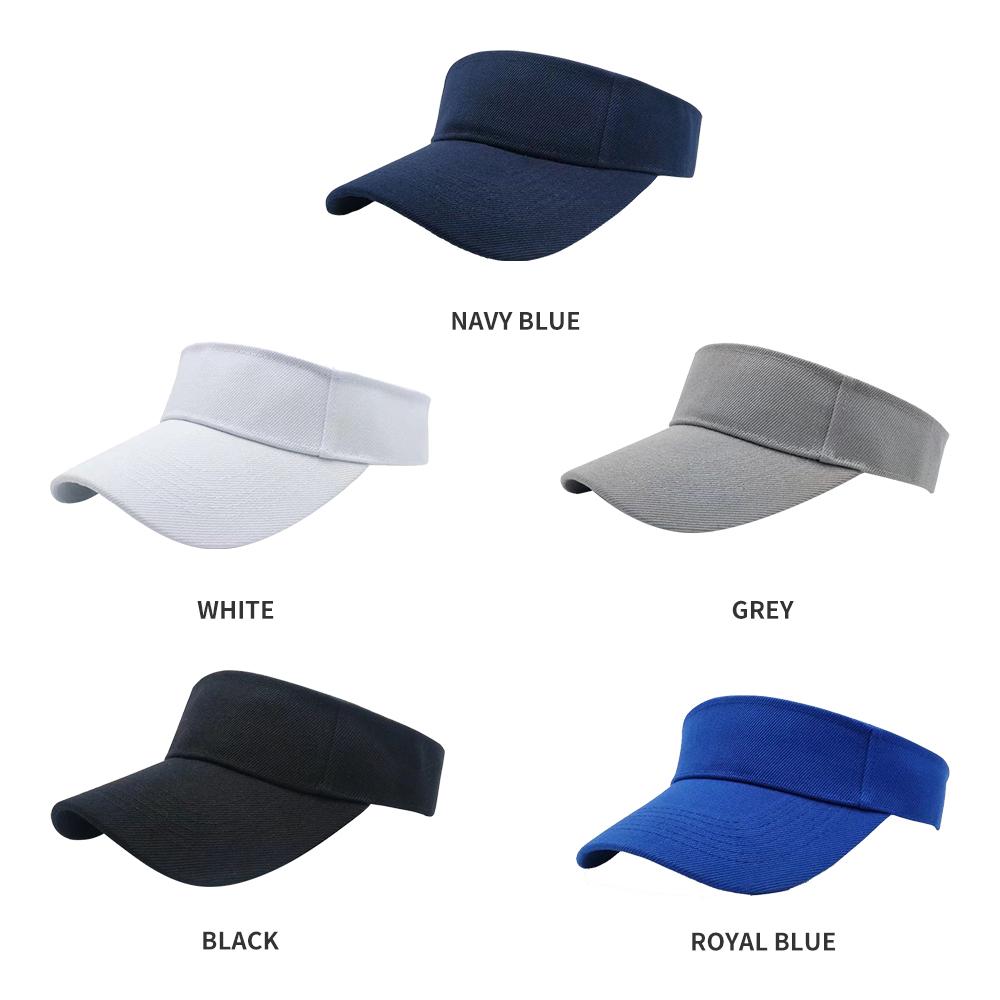 AI-MICH Promotional Multicolor Sun Logo Visor Hat White Plastic Golf Caps Sports Adjustable Visor Hat