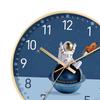 -Wall Clock Non Silent 8 Inch Nursery Bedroom Kids