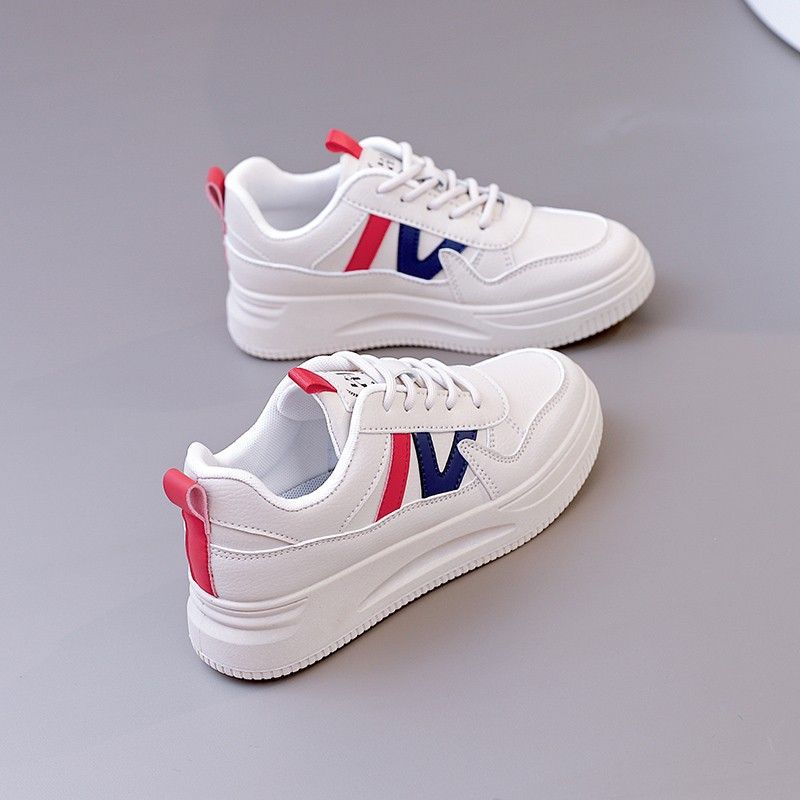 Women's Spring and Autumn Breathable White Shoes Flat Shoes Single Shoes All-match Casual Sports Shoes