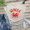 WALES & DRAGON LADIES FITTED T-SHIRT (Welsh Gift Xmas Sport Rugby Football Her) Unisex T-Shirt