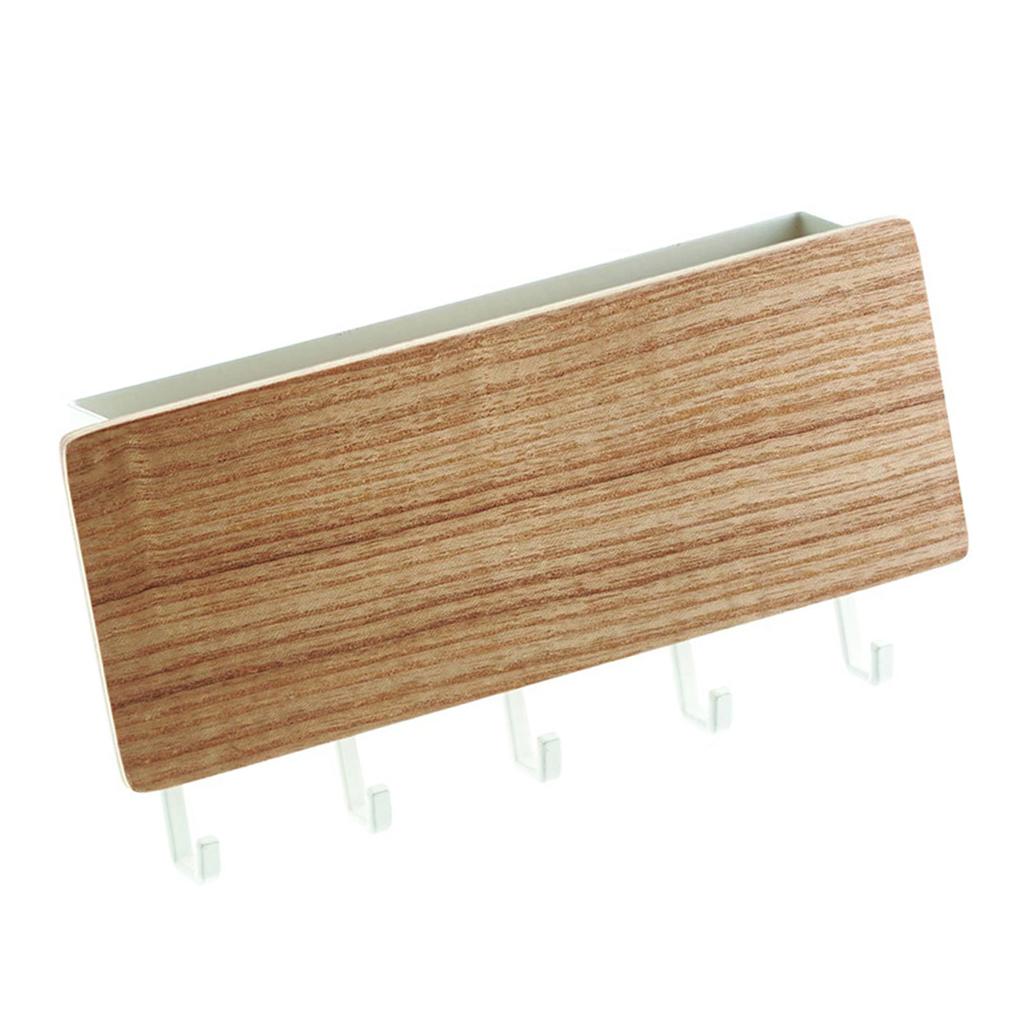 Hallway Wall Holder Wooden Punch Multifunctional Key Holder for Bag Hat Scarf