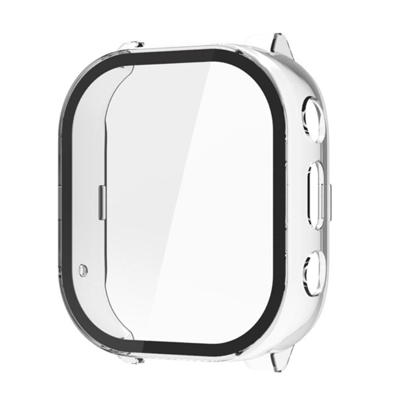 Full Coverage Smartwatch Integrated Tempered Glass PC Screen Protector Hard Sleeve Case Indoor Outdoor Use for JrTrack 3