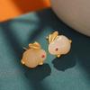 Asymmetrical Stainless Steel Rabbit Earrings - Cute Easter Ornament for Women