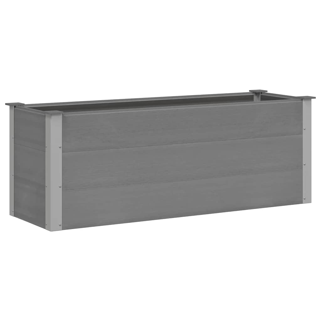 Garden Raised Bed WPC 150 X 50 X 54 Cm Grey