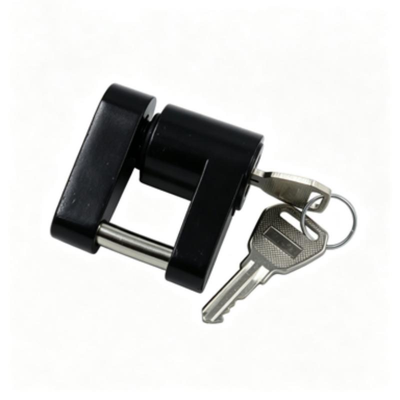 Wofan 1/4 Inch Trailer Coupler Lock, Cast Steel RV Truck Connector Lock