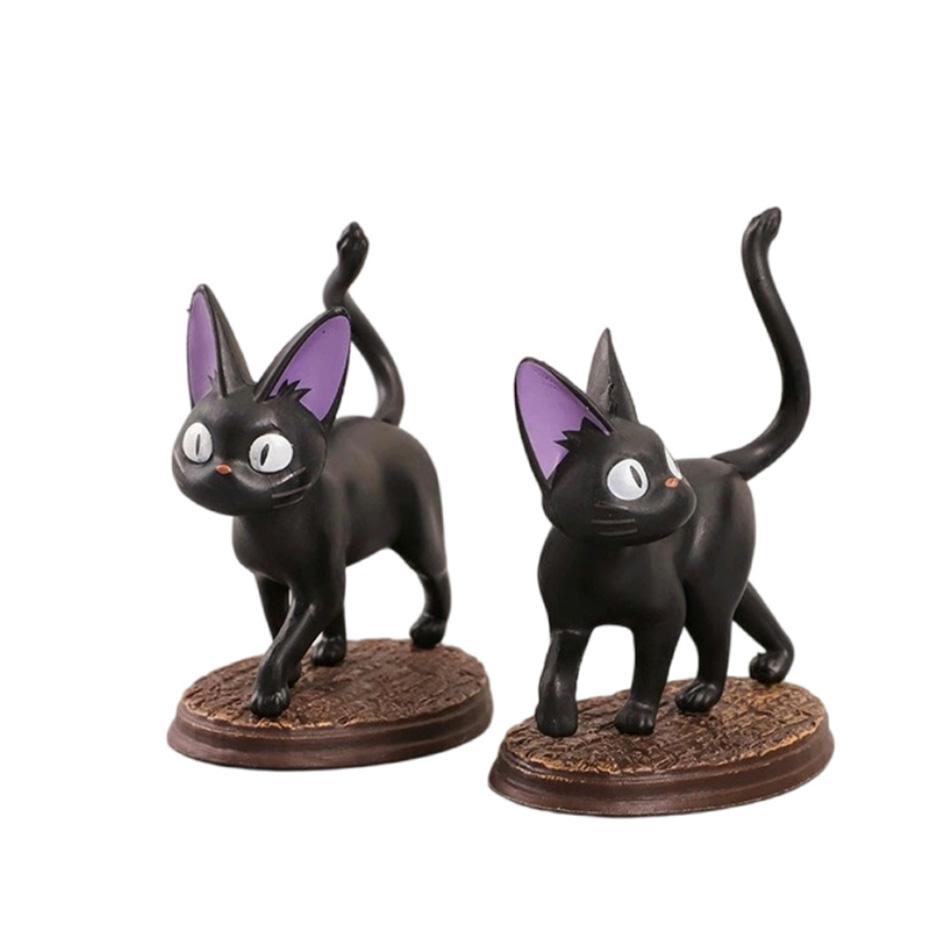 6pcs/set Cartoon Black Cat Jiji Gigi Figure PVC Action Toy Doll Model Set Black Cat Hayao Miyazaki Figure Toy kids birthday gift