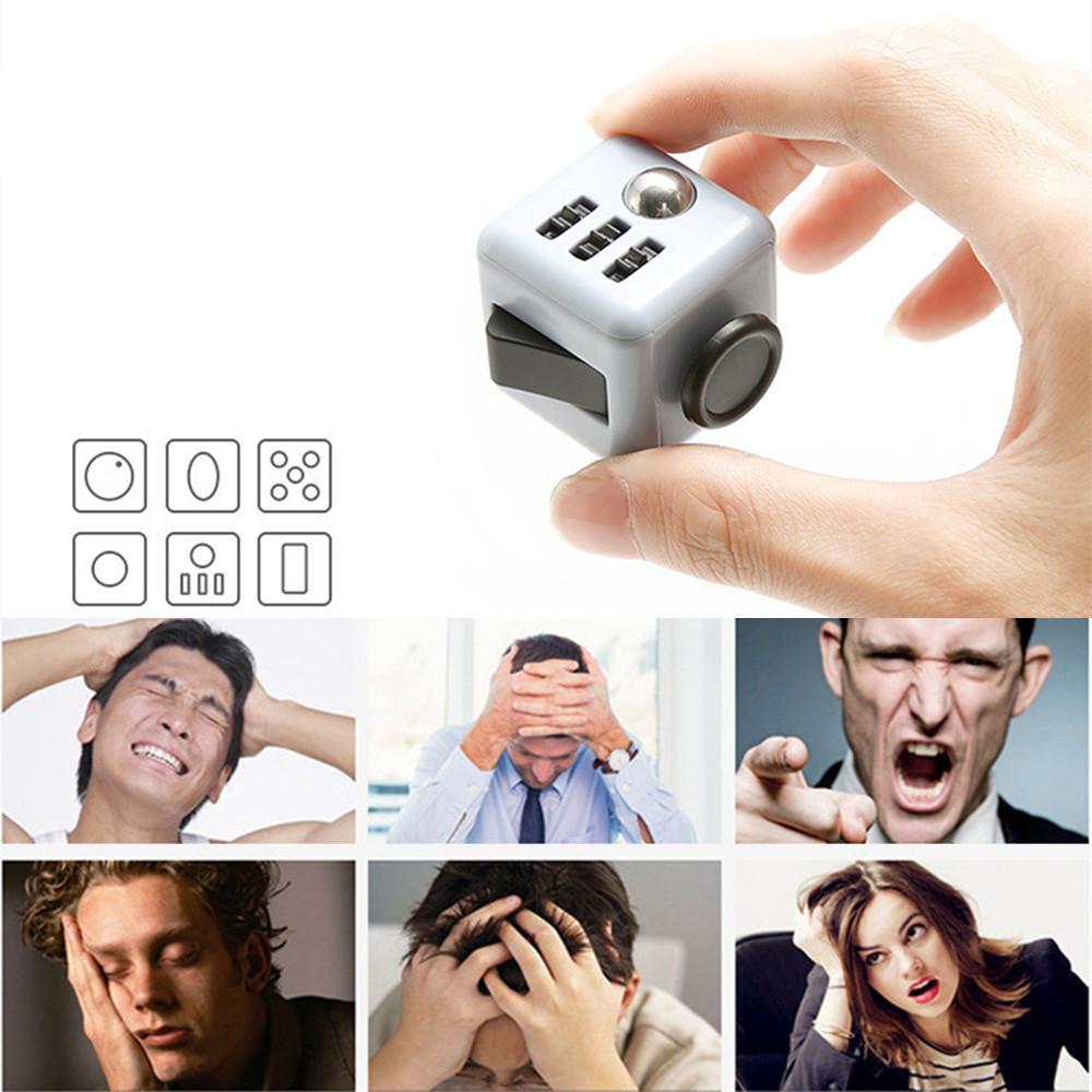 Work Reliever Camouflage Fidget Cube Finger Hand Top Magic Squeeze Puzzle Cube Work ...