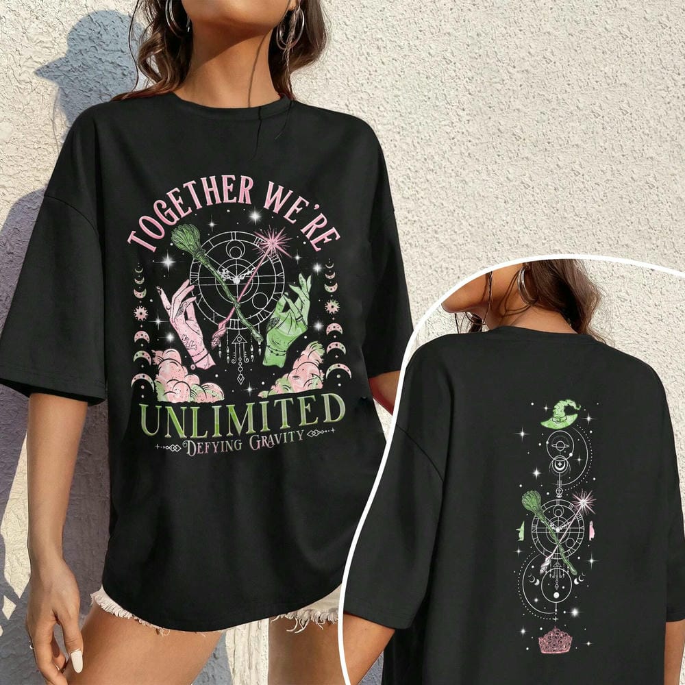 

Они не сжигали ведьм, они сжигали женщин Футболка с надписью Wicked Together Were Unlimited Футболка для фанатов волшебников Топ Y2K Уличная одежда S