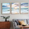 3pcs Set of Beach Canvas Prints, Ocean Scenery, Nautical Photos, Coastal Wave Wall Art Posters, Wall Decorations Without Frames
