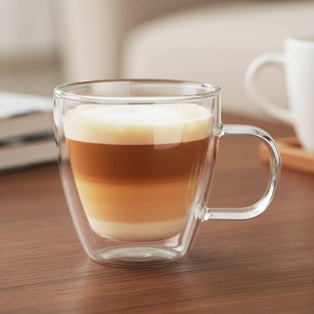 180ml DOPPELWANDIGES THERMO-GLAS FÜR KAFFEE