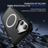 For iPhone 16 Case Compatible with MagSafe Lens Frame Kickstand TPU + PC Shockproof Phone Cover