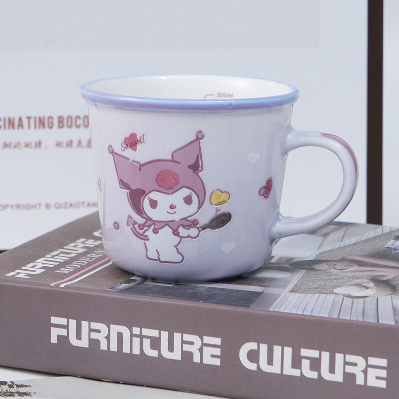Sanrio Kuromi Cartoon Ceramic Breakfast Cup for Girls