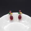HuiSept Classic Silver 925 Drop Earrings for Women Colorful Topaz Gemstone Jewellery Earrings Ornaments Wedding Party Wholesale