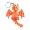 Unique 3D Printed Western Dragon Toy Keychain With Movable Joints For Play And Display Keyring Accessories