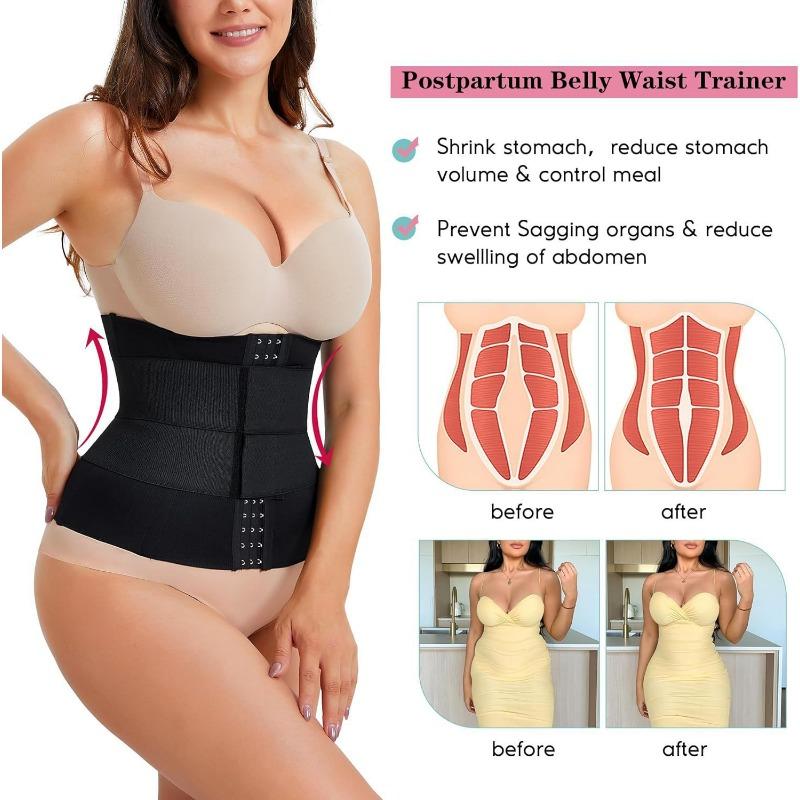 Double Bandage Reinforced Waist Trainer Slimming Tummy Control Waist Cincher