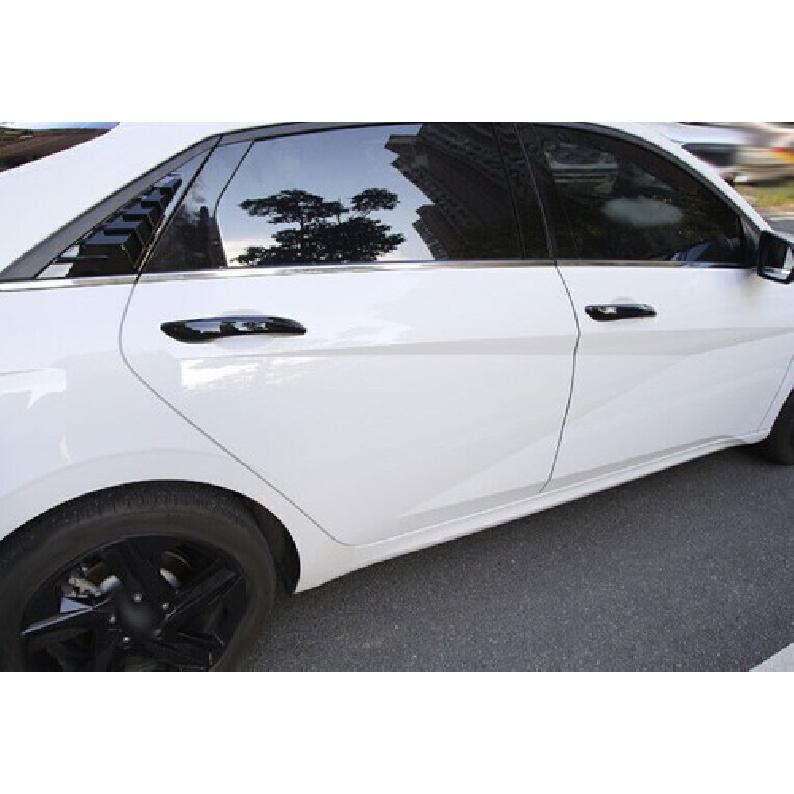 Exterior Side Door Handle Strip Trim For Hyundai Elantra - Bright Black