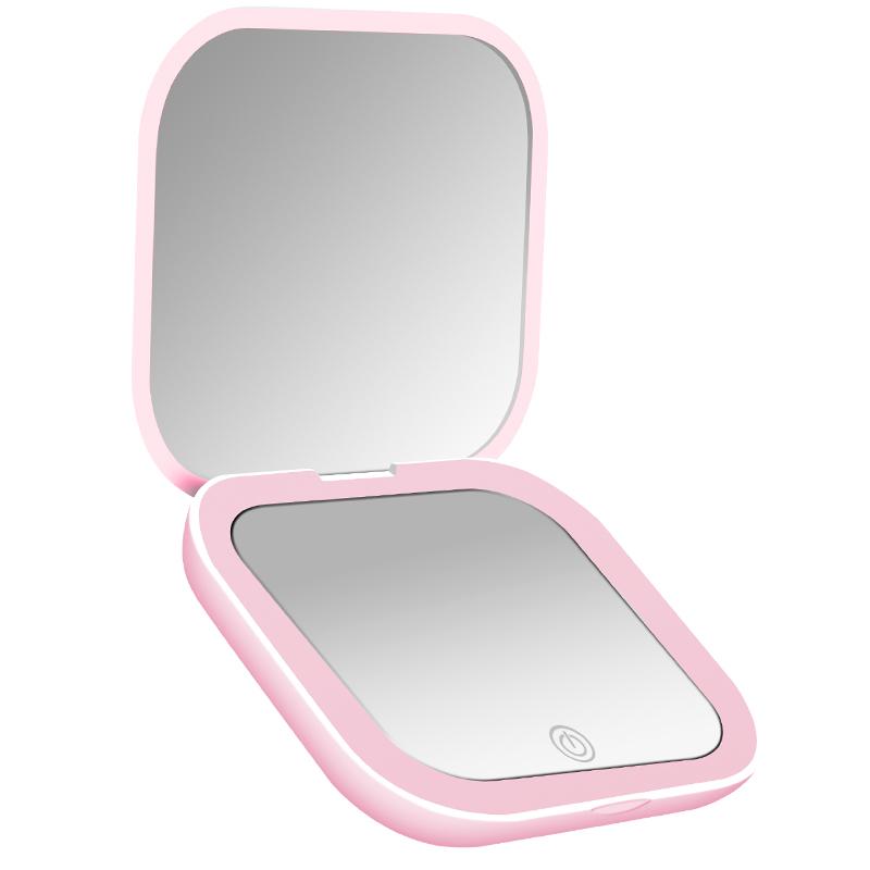 Compact Mirror with Lights 1X/2X Magnification Portable Folding Handheld Small Pocket LED Travel Makeup Mirror for Gift Purse Interior Mirrors6