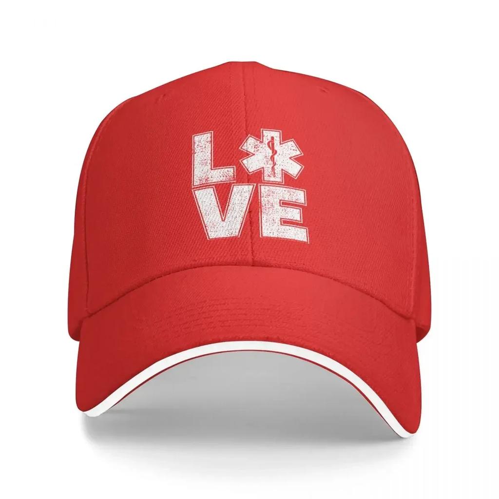 EMT Love Paramedic Baseball Cap Casual Trucker Hat Spring Unisex Women Tennis Skate Baseball Caps