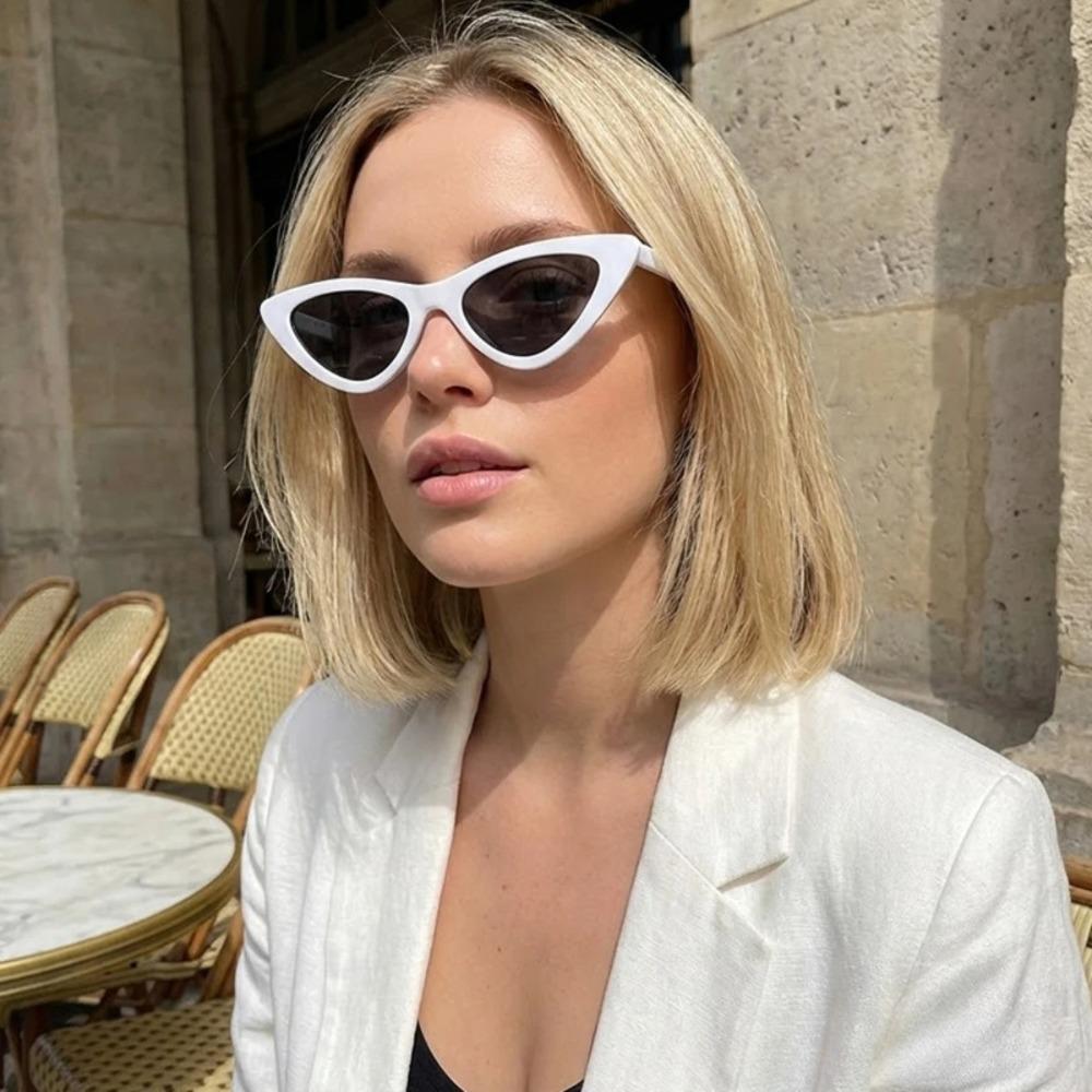 Cat Eye Sunglasses for Women Small Frame UV400 Protection Lightweight Vintage Outdoor Beach Driving Fashion Accessories 1PC