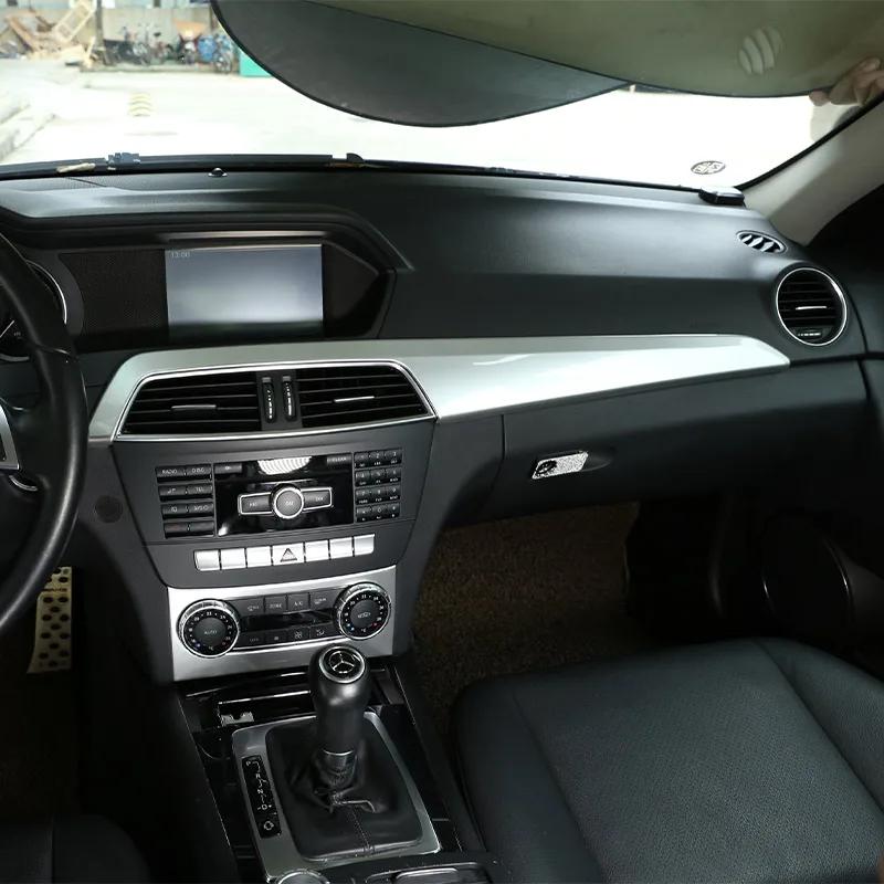 ABS Silver For Mercedes Benz C Class W204 C180 C200 2007-2013 Car Interior Decoration Trim Stickers Car Accessories