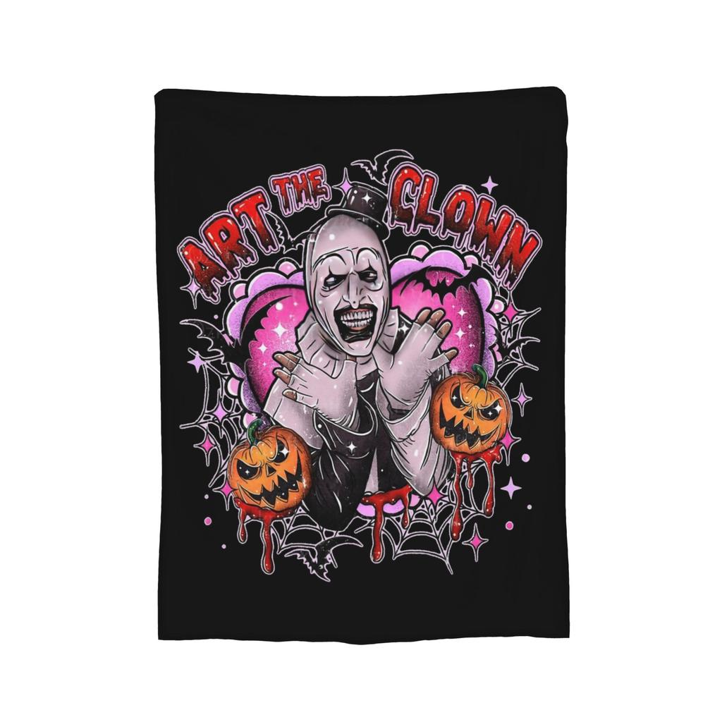 Poster von Terrifier 3 Weihnachtsdecke Fleece Weihnachten Halloween Kunst Der Clown Dünne Überwurfdecken für Sofa Outdoor Steppdecke