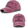 Retro Embroidered Washed Cotton Baseball Cap Adjustable Breathable Sun Hat
