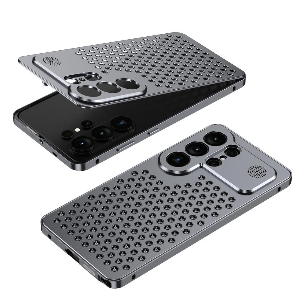Metal Heat Dissipation Aromatherapy Phone Case for Samsung S26 Ultra/S25U - Anti-Drop Full Coverage with Buckle.