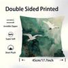 Sage Green Cranes Cushion Cover Pillowcase Upholstery Sofa Throw Pillow Home Decor Pillowcas