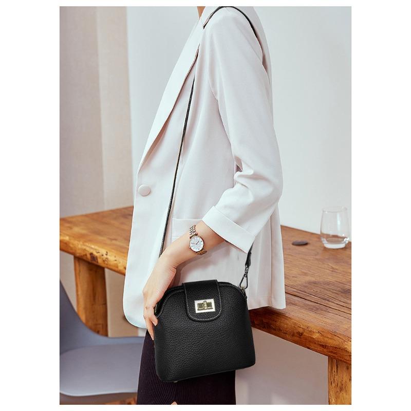 Fashionable Small Bag New Style of Internet Celebrity Shell Bag Genuine Leather Women's Crossbody Bag Fashionable and Versatile Shoulder Bag