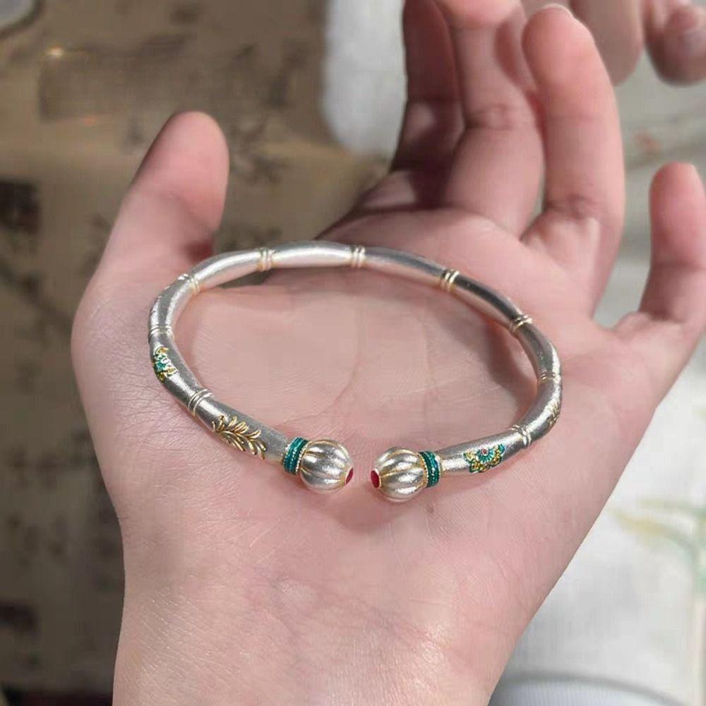 Treasure Phase Flower Women's Enamel Color Bracelet  Banquet Jewelry