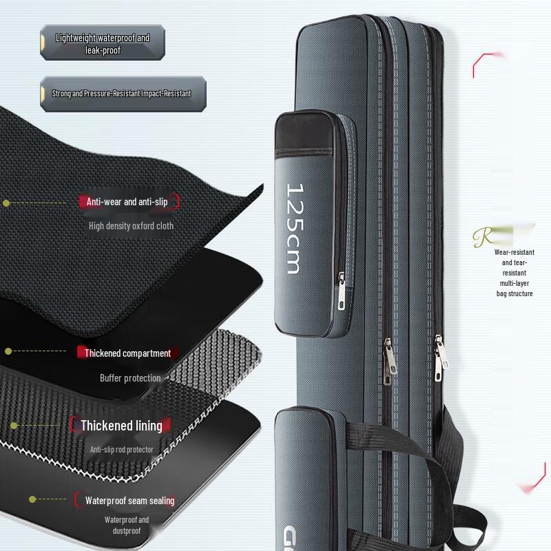 Grsaed Waterproof Double-Layer Fishing Rod & Tackle Bag