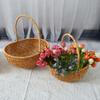 Imitation Rattan Flower Basket Flower Shop Best-selling Hand Basket Living Room Flower Arrangement Storage Basket Picnic Basket