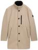 Tom Tailor Coat with Wool Trim 2-in-1 and Taupe Logo Patch