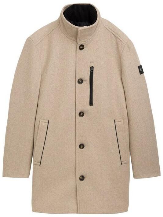 

Пальто Tom Tailor с шерстяной отделкой 2-в-1 и нашивкой с логотипом тауп XXL