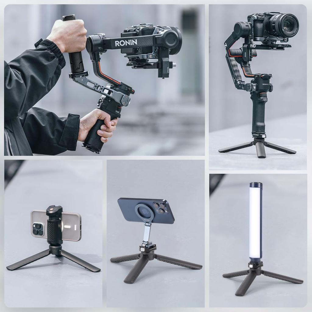 Ulanzi FALCAM Mini Tabletop Gimbal 5kg Weight Compact and Compatible with and T00A4103 Tripod, Quick-Open Tripod, Stand, 1/4-Inch Screw, Capacity,
