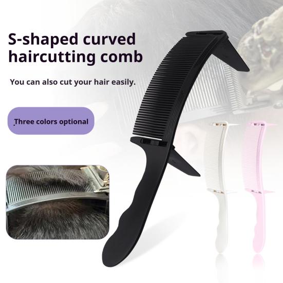 2 stk Barber Hårklipp Fade Kam Profesjonell Buet Plassering Blande Klippemaskin Kam Menn Kvinner Hårtrimmekam Frisørverktøy
