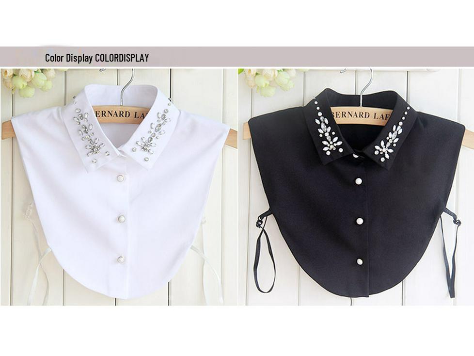 Women's Chiffon Rhinestone Shawl Collar Blouse