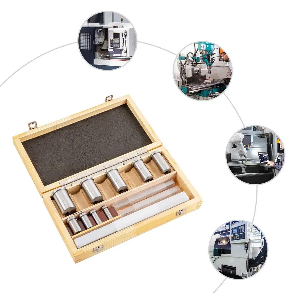 

18-Piece Keyway Broaching Kit with 1/8 to 3/8 Broaches and Collared Bushings for Metal Machining United States