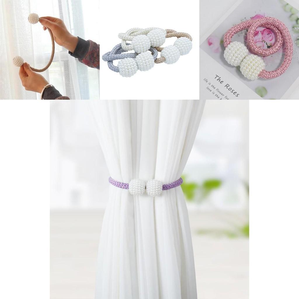 Versatile Magnetic Curtain Tiebacks With Braided Ball Buckle For All Curtain Types