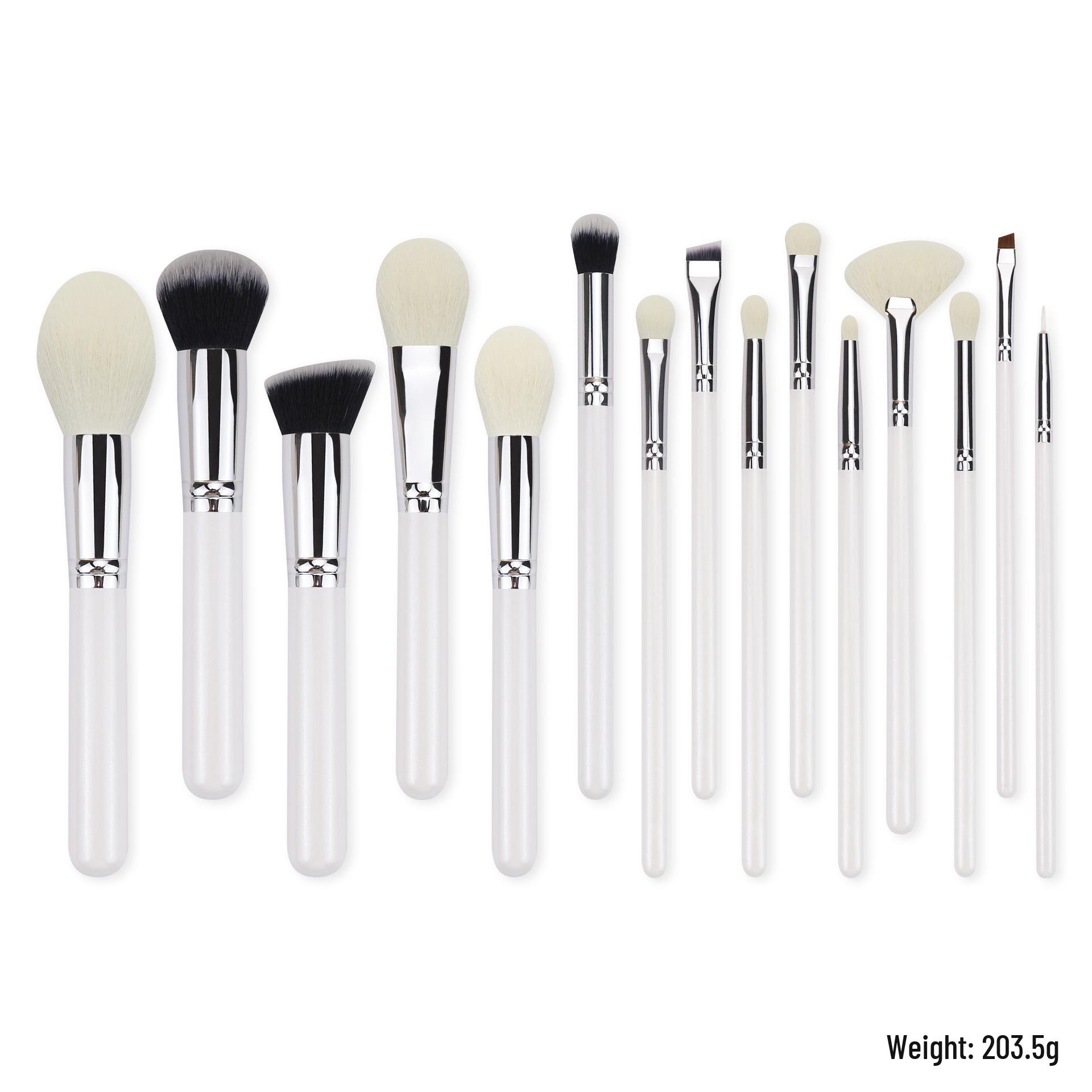 

Набор из 15 кистей для макияжа из натурального ворса для профессионального использования