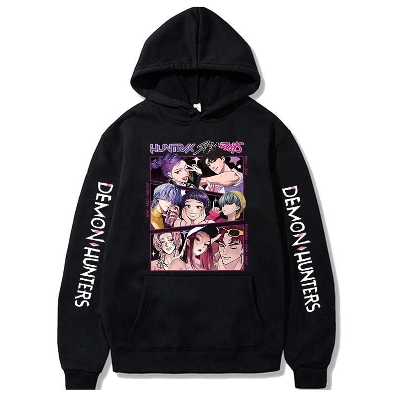 Kpoop Demon Hunters Hoodies Women Mange Vintage Hoody Clothes Y2k Hooded Streetwear Funny Movie Sweatshirts