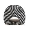 ZHENYUEQI Autumn/Winter Houndstooth Padded Baseball Cap