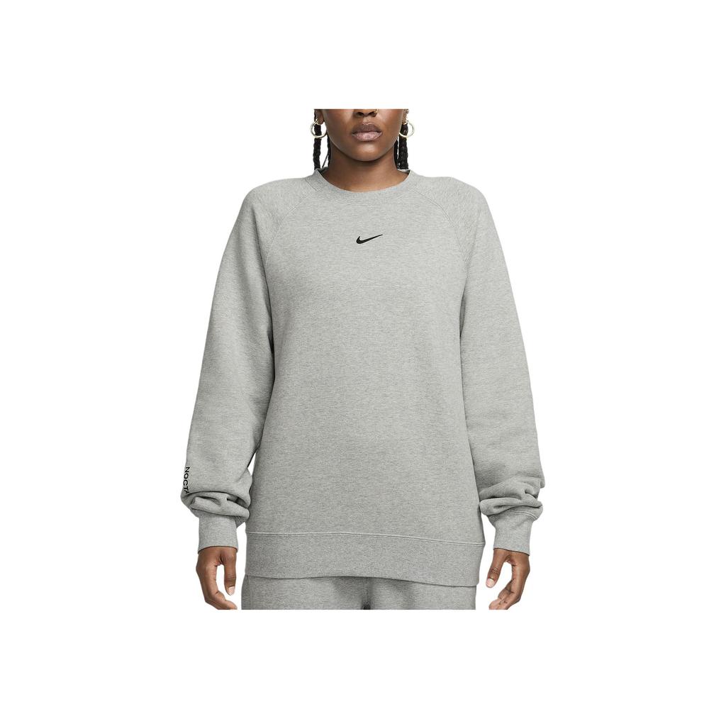Nike NOCTA Fleece Rundhalset Sweater Grå Herre Toppe FN8160-063