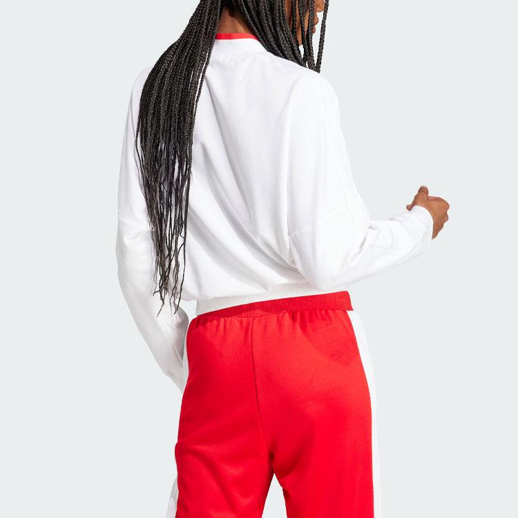 Adidas Tiro Color Block V-Neck Sweatshirt Womens World Cup Hoodie Women Sweatshirts White IM4990