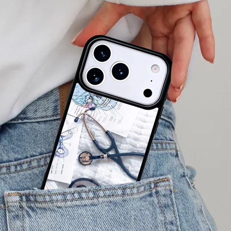 Cartoon Medicine Doctor Nurse Phone Case for iPhone 16e 15 14 13 12 17 Pro Max Plus Air 17pro Cover Coque