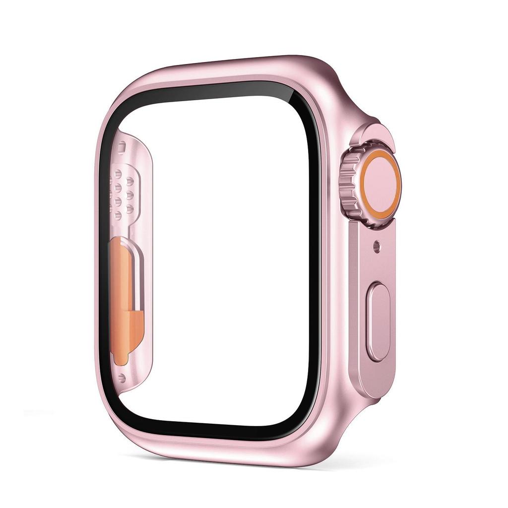 Glass+Case for Apple Watch 44mm 45mm 41mm 40mm 42mm 38mm Screen Protector Cover Change Ultra Bumper iWatch Series 9 8 7 SE 6 5 3